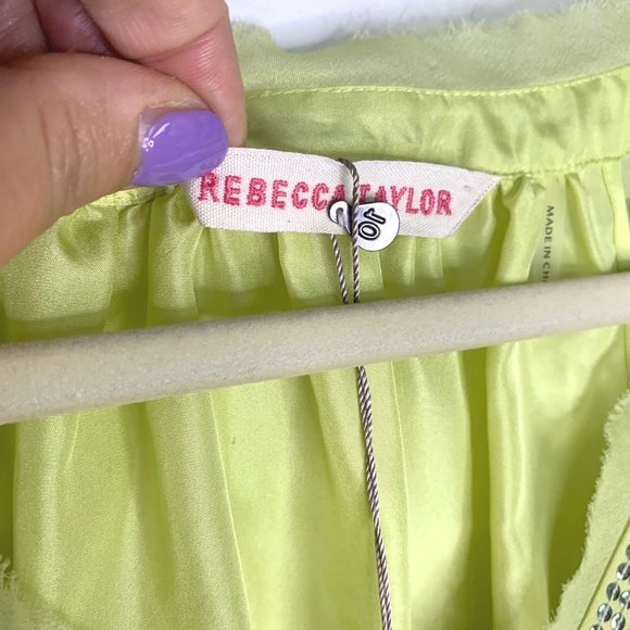 NWT REBECCA TAYLOR Limea Silk Sequin Sleeveless Top Sz 10‎ - Picture 7 of 11